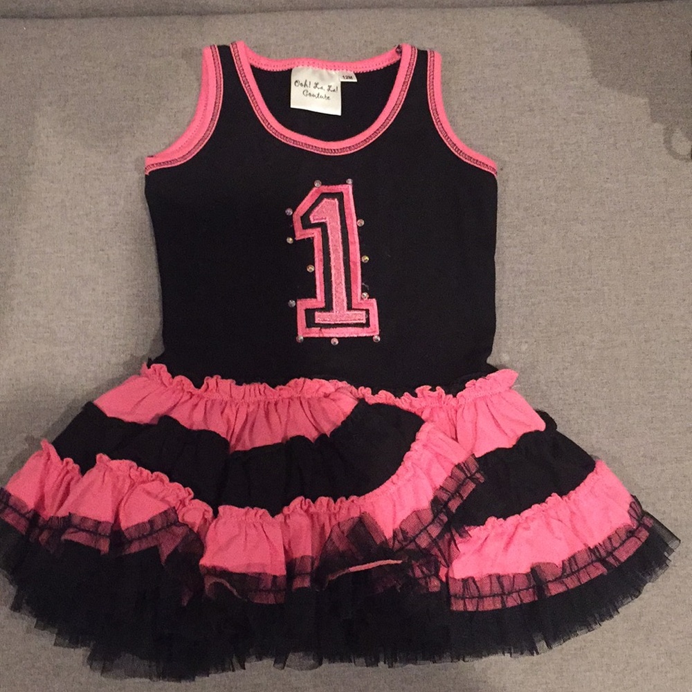 Baby girl 1st Birthday tutu dress- size 12 months
